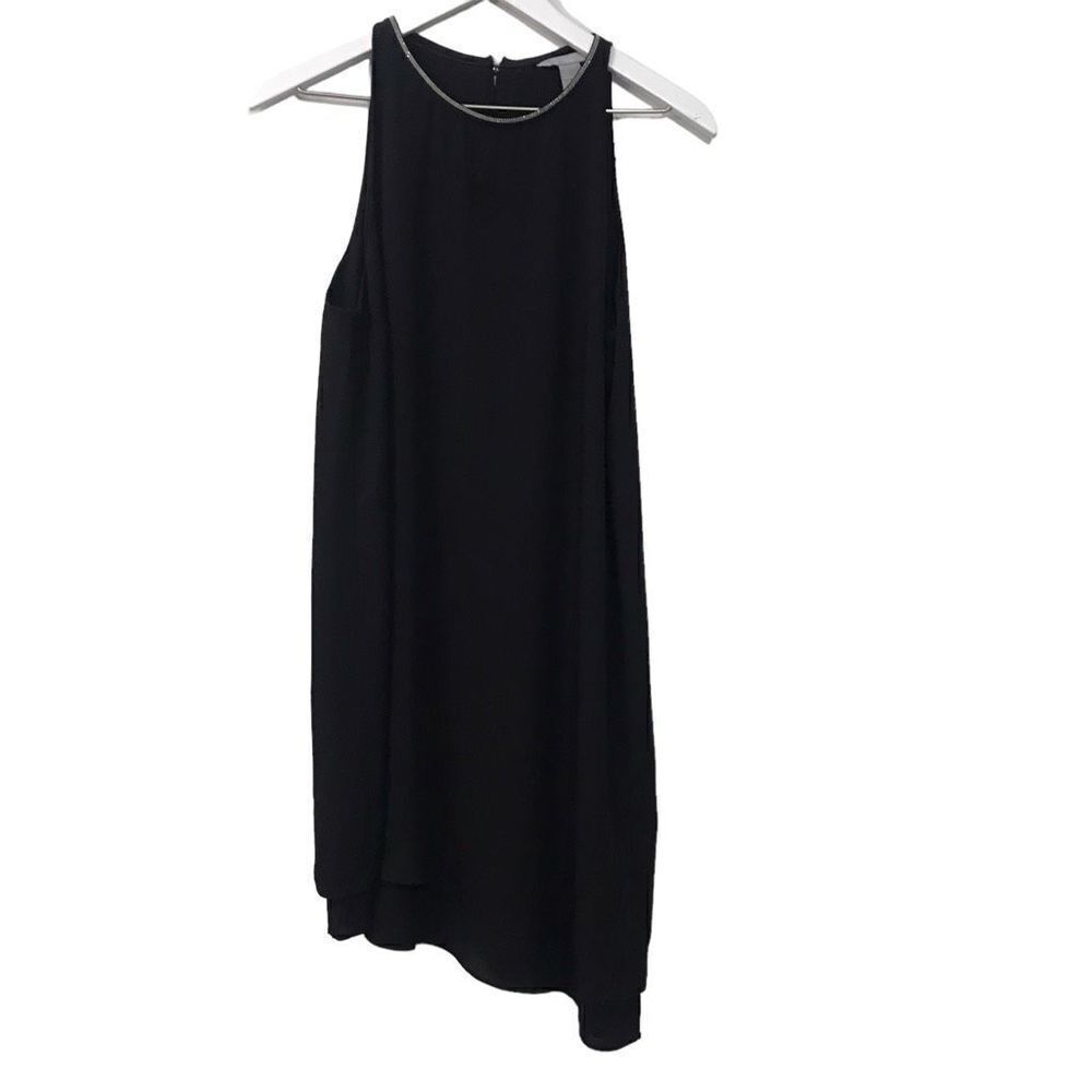 H&M Sleeveless Asymmetrical Black Dress Size 10‎